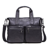 Casual Leather Briefcase Men's Computer Shoulder Bag - Weriion