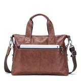 Casual Leather Briefcase Men's Computer Shoulder Bag - Weriion