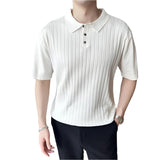 Casual Polo Shirt With Buttons - Weriion