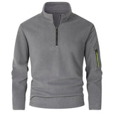 Casual Slim Fit Stand Collar Double - Sided Fleece Sweater For Men - Weriion