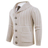 Men's Long-Sleeve Warm Elegant Cardigan Sweater