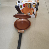 Ceramic Non - Stick Stainless Steel Folding Pancake Maker Frying Pan Breakfast Pot - Weriion