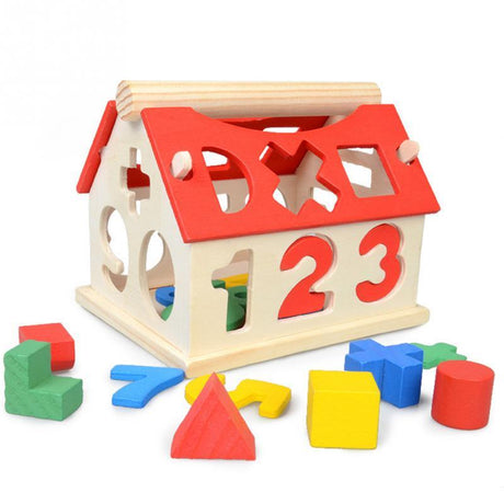 Children's Cute Wooden House Early Learning Educational Toy - Weriion