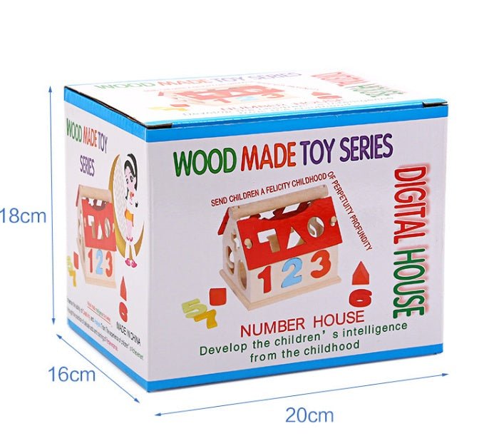 Children's Cute Wooden House Early Learning Educational Toy - Weriion