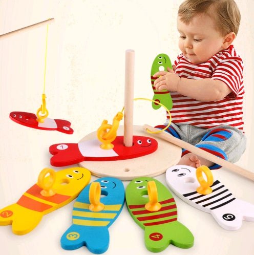 Children's Educational Creative Fishing Toys Wooden Baby Early 0 - 4 Years Old Childhood Teaching - Weriion