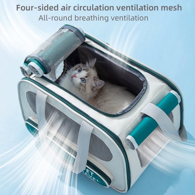 Collapsible Dog Cat Pet Carrier Airline Approved Shoulder Bag - Weriion