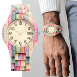 Colorful Unisex Bamboo Wood Watch - Weriion