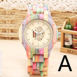 Colorful Unisex Bamboo Wood Watch - Weriion