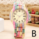 Colorful Unisex Bamboo Wood Watch - Weriion