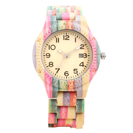 Colorful Unisex Bamboo Wood Watch - Weriion