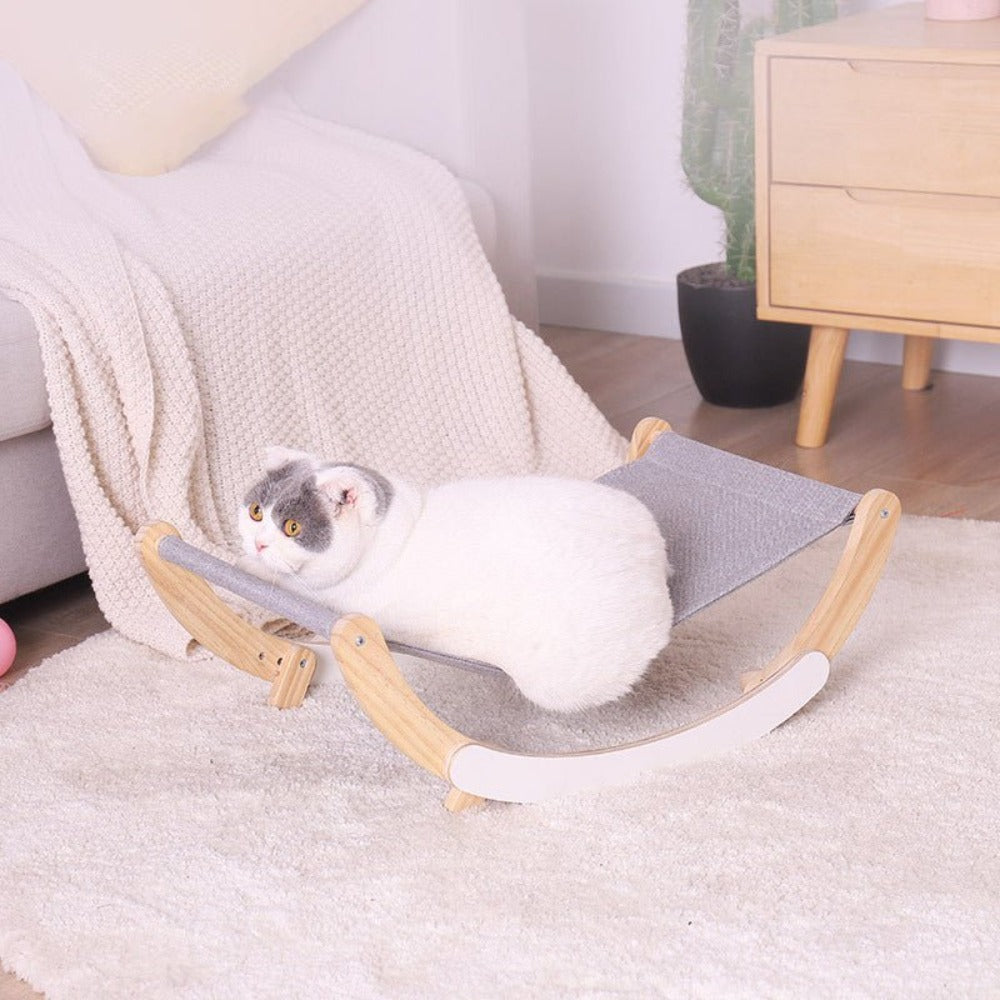 Comfortable Rocking Wooden Cat Bed - Weriion