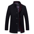 Comfortable Woolen Mid - Length Single - Breasted Winter Trench Coat - Weriion