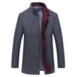 Comfortable Woolen Mid - Length Single - Breasted Winter Trench Coat - Weriion