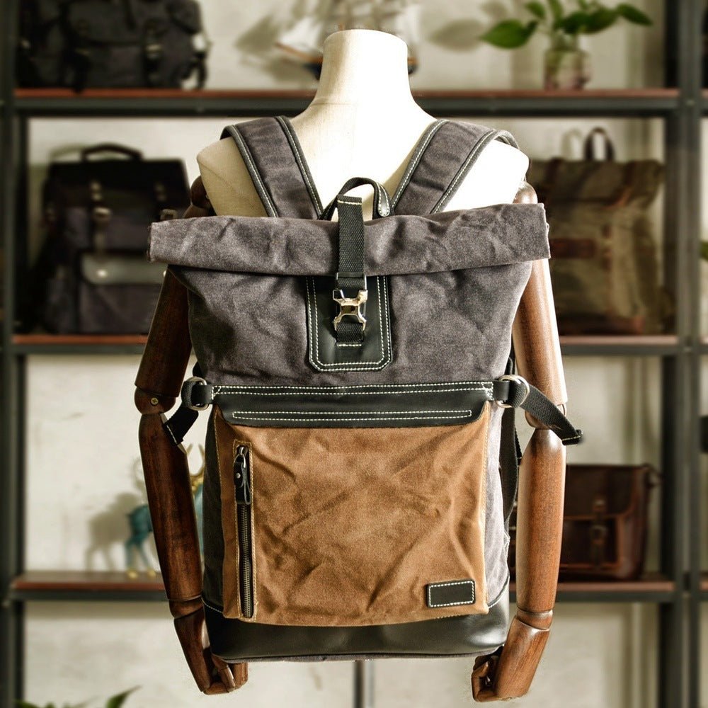 Contrast Color Unisex Backpack - Weriion