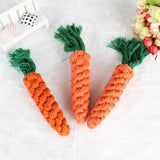 Cotton String Carrot Molar Teeth Cleaning Bite - Resistant Dog Toy - Weriion