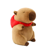 Creative Stuffed Animal Children's Cartoon Capybara Doll With Strawberry Hat Plush Toy - Weriion