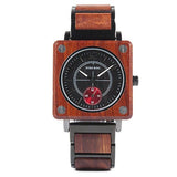 Creative Wooden Square Quartz Watch - Weriion