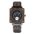 Creative Wooden Square Quartz Watch - Weriion