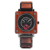 Creative Wooden Square Quartz Watch - Weriion