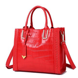 Crocodile Pattern Leather Handbag For Women - Weriion