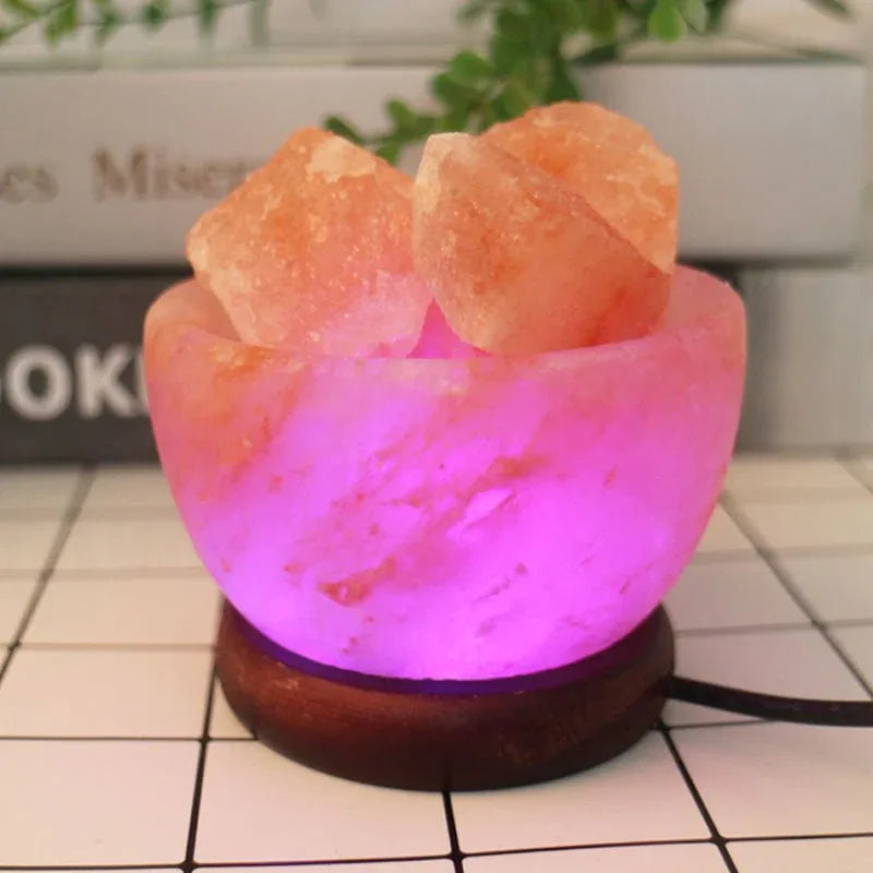 Crystal Salt Lamp LED Colorful Color Changing Decoration - Weriion