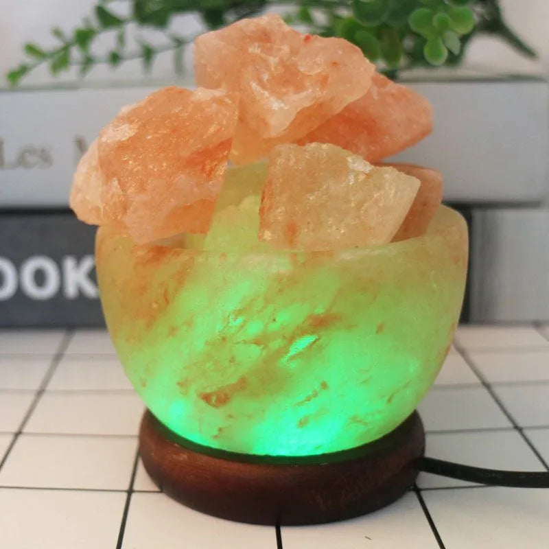 Crystal Salt Lamp LED Colorful Color Changing Decoration - Weriion