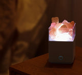 Crystal Salt Lamp With Remote Control Multicolored Projection - Weriion