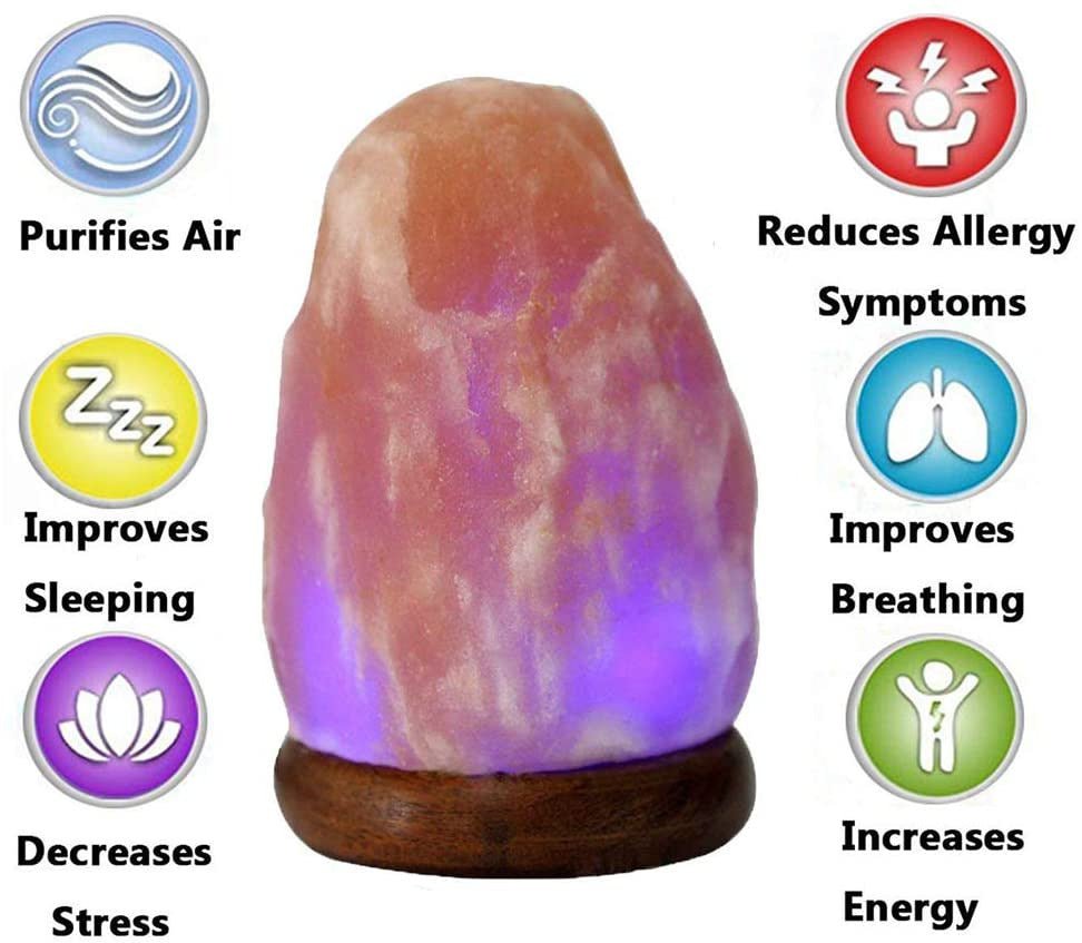 Crystal Salt USB Natural Colorful Color Changing Warm White Led Mineral Small Night Lamp - Weriion