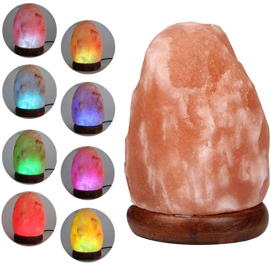 Crystal Salt USB Natural Colorful Color Changing Warm White Led Mineral Small Night Lamp - Weriion