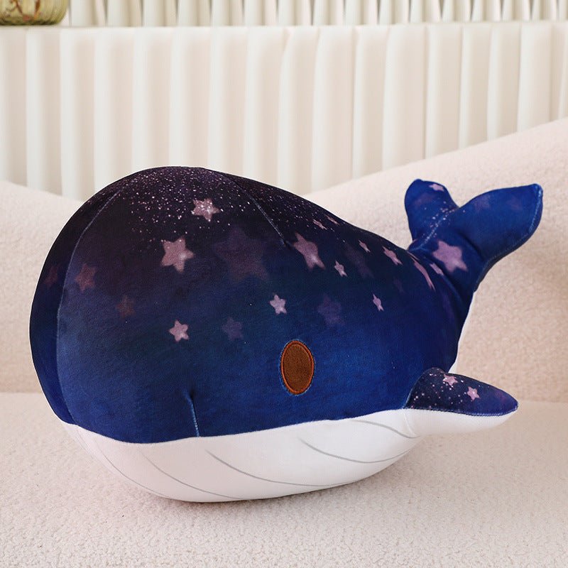 Cute Cartoon Chubby Soft And Adorable Dream Starry Sky Colorful Whale Plush Doll Pillow Stuffed Animal - Weriion