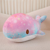 Cute Cartoon Chubby Soft And Adorable Dream Starry Sky Colorful Whale Plush Doll Pillow Stuffed Animal - Weriion