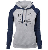 Cute Cat Woman Hoodies Sweater - Weriion