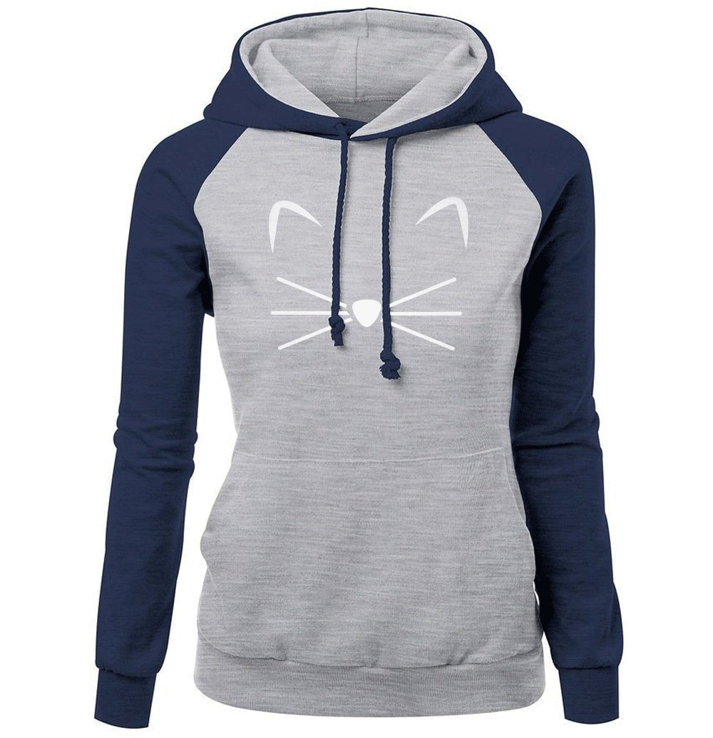 Cute Cat Woman Hoodies Sweater - Weriion