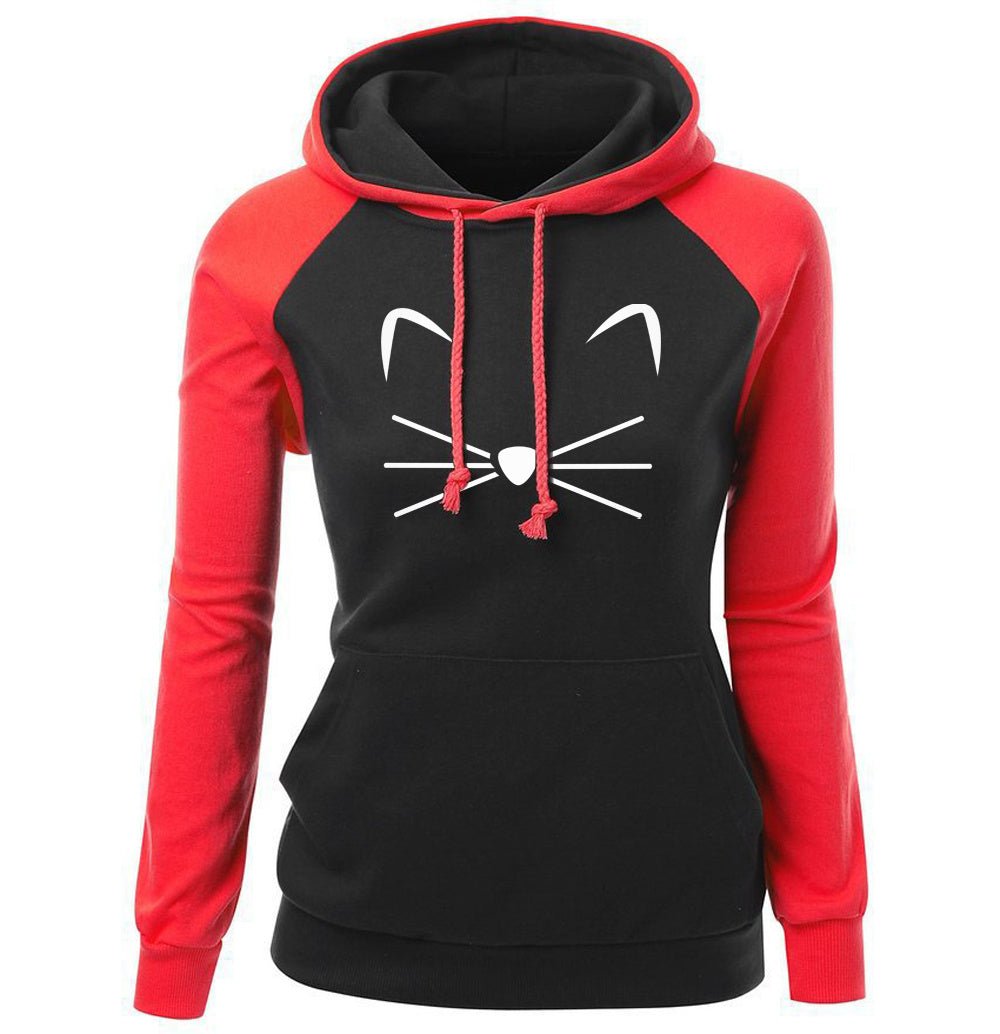 Cute Cat Woman Hoodies Sweater - Weriion