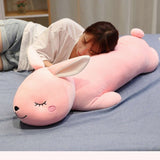 Cute Large Pink Lying Rabbit Plush Toy - Weriion