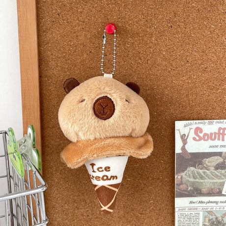 Cute Sweet Capybara Ice Cream Plush Doll Pendant Toy - Weriion