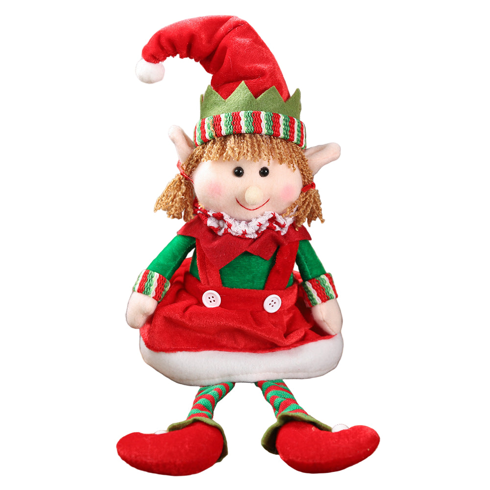 Christmas Hanging Legs Sitting Santas Little Helpers Dolls Ornaments