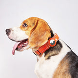 Airtag Leather Case Nylon Dog Cat Pet Anti-Lost Location Tracker Collar.