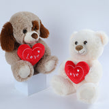 Cute Heart-Hugging Teddy Bear Puppy Doll Plush Toys