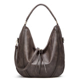 Trendy Retro Large Capacity Tote Shoulder Bag Tassel Hollow One-Shoulder Bag Women's Handbag