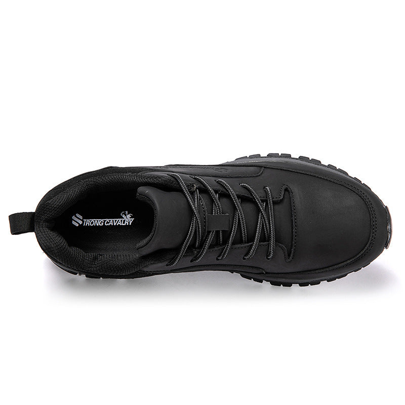 Leather Waterproof Men's Casual Running Board Shoes