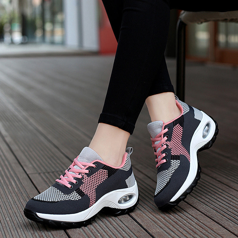 Upper Mesh PU Sole Cushion Shoes Women Comfortable Breathable Sneaker Running Shoes