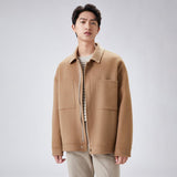 Double - Faced Men's Woolen Loose Fit Cashmere Jacket - Weriion