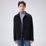 Double - Faced Men's Woolen Loose Fit Cashmere Jacket - Weriion