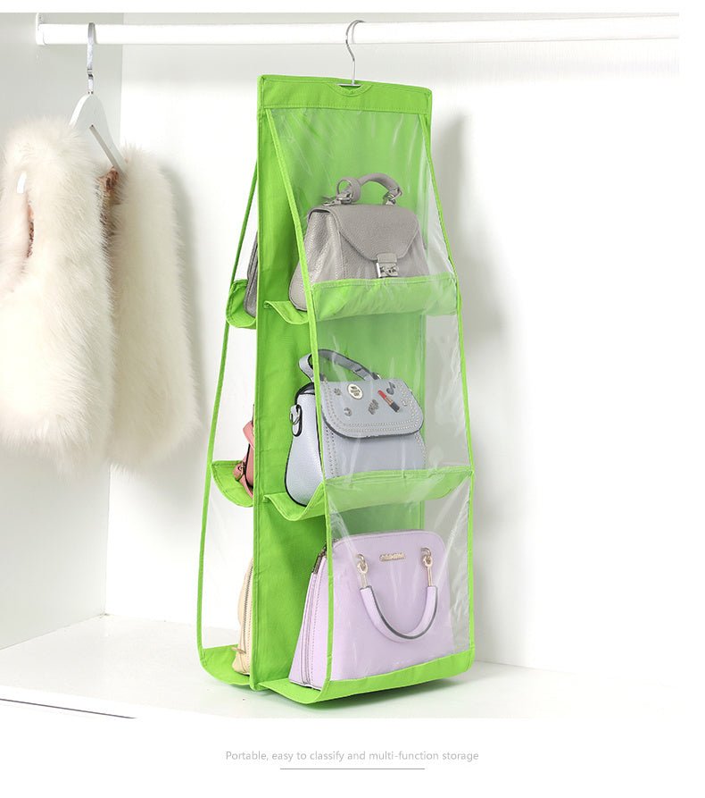 Double - Sided Six - Layer Visible Transparent Hanging Clothing Storage Bags - Weriion