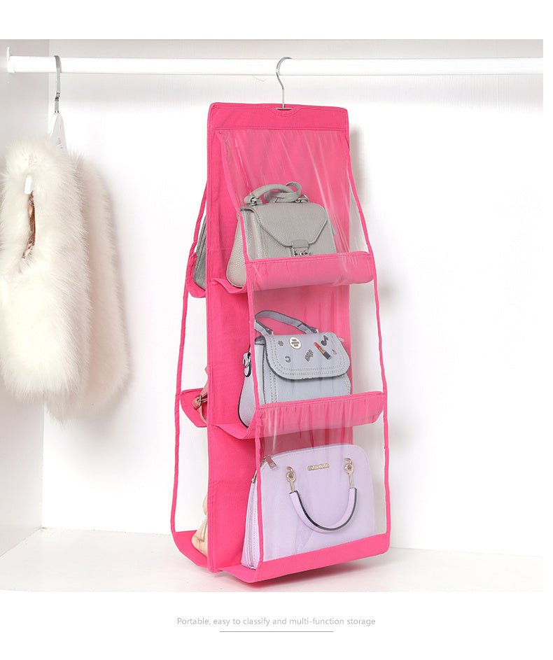 Double - Sided Six - Layer Visible Transparent Hanging Clothing Storage Bags - Weriion