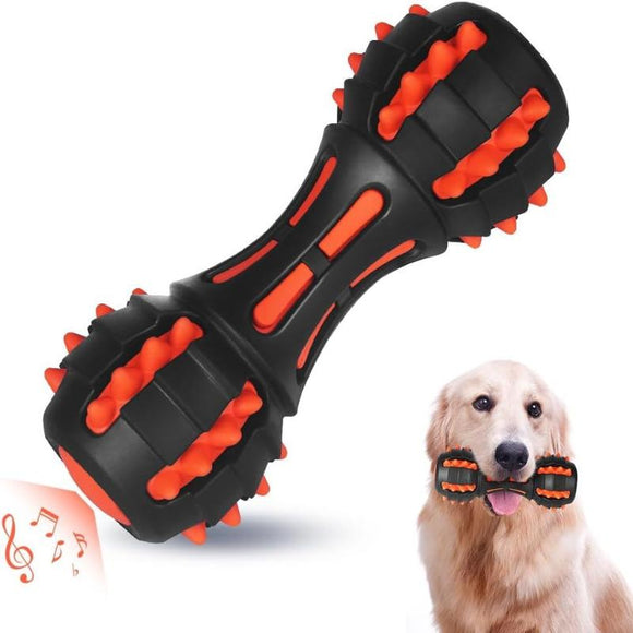 Durable Dumbbell Shaped Rubber Chew Toy For Dogs - Weriion