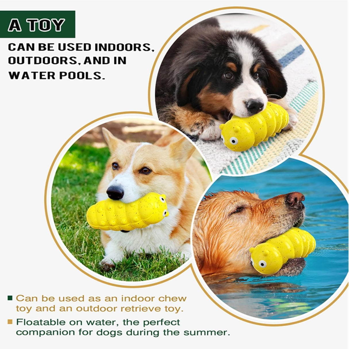 Durable Squeaky Dog Chew Toys For Aggressive Chewers - Weriion