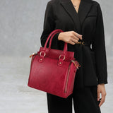 Elegant Genuine Leather Large Capacity Women's Handbag