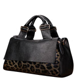 Leopard Pattern Genuine Leather Handbag For Women